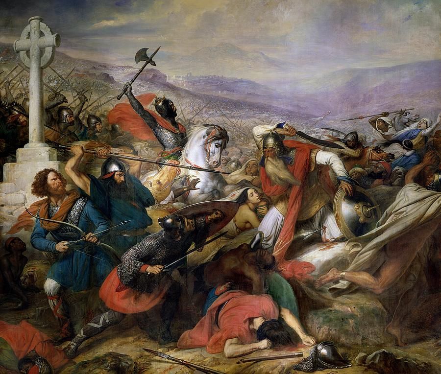 Tableau de Jean Steuben représentant Charles Martel à Poitiers